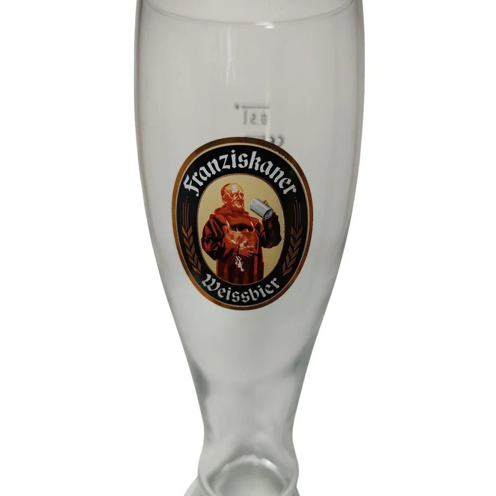 Franziskaner Weissbier Half Liter Rastal German Beer Glass‎ 9.75 Inches Clear